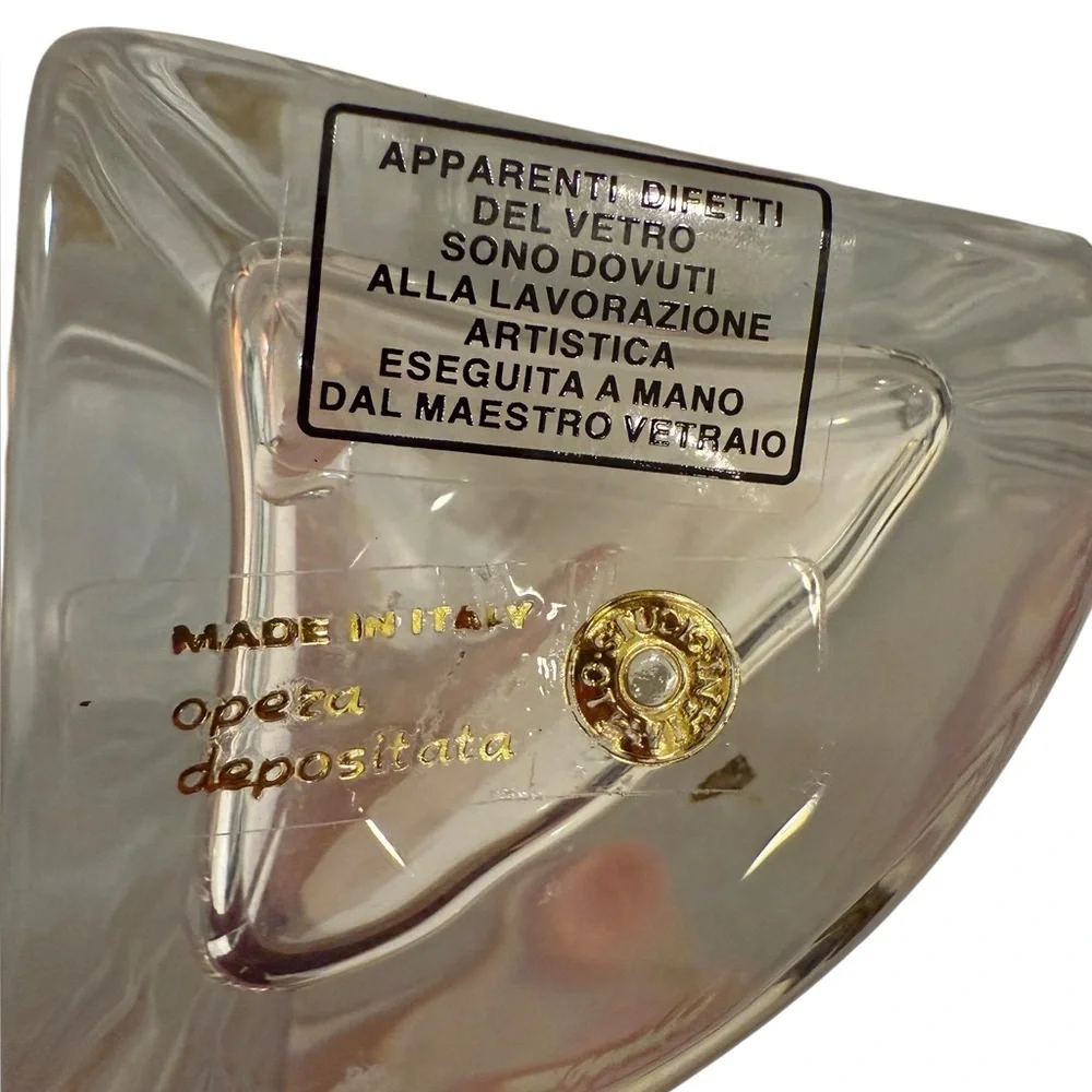 Lavorazione Artigianale Ottaviani Opera Depositata Sterling Glass  Signed
